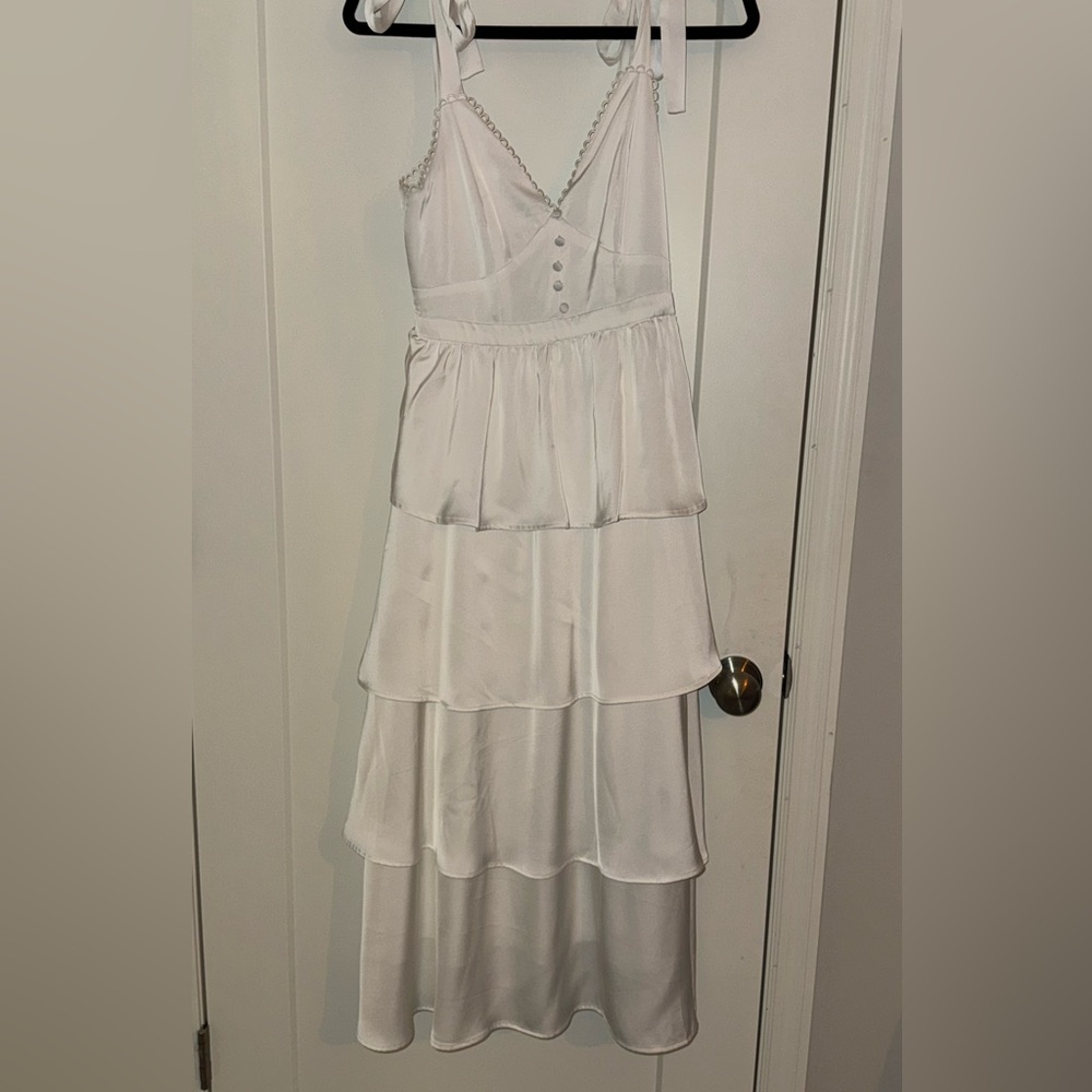 Altar'd State White Strapless Sundress Sweetheart Neckline